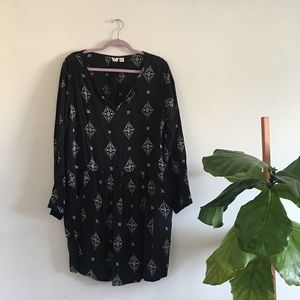 ROXY Tribal Tunic Dress long sleeve XL